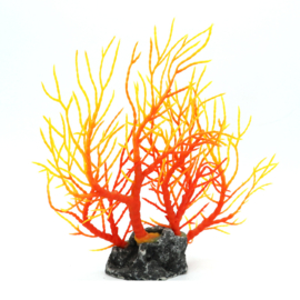 Koraal oranje en geel, kunstkoraal OS-138 - aquarium decoratie