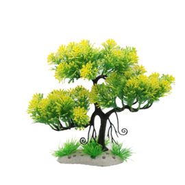 Bonsai boom groen en geel OS-246 - aquarium decoratie
