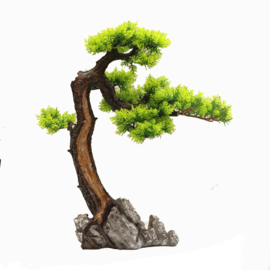 Bonsai boom met hoge stam en stenen OS-207 - aquarium decoratie