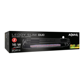 Leddy slim duo 16watt zwart - vol spectrum aquarium LED lamp