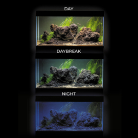 Osaka Ultrascape zwart 90x60x45cm aquarium + 4x LED verlichting