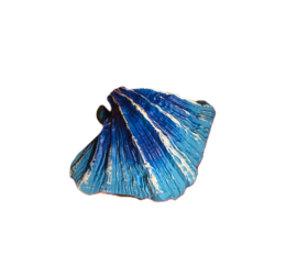 Schelp met luchtaansluiting blauw OS-151 - aquarium decoratie