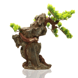 Bonsai boom op rots OS-307 - aquarium decoratie