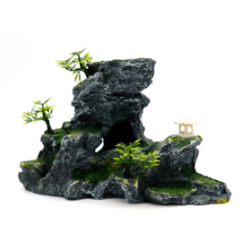 Rotsformatie met lantaarn en plateau OS-114 - aquarium decoratie