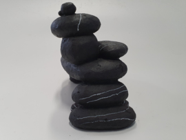 Aquarium decoratie rots Pebble Mountain Black S