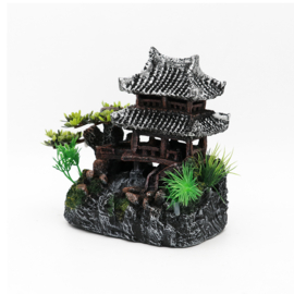 Oude tempel met planten OS-153 - aquarium decoratie