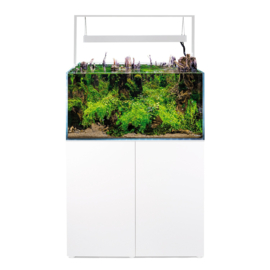 Osaka Ultrascape wit 90x60x45cm aquarium + 4x LED verlichting met wit meubel