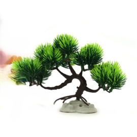 Bonsai boom donker- en lichtgroen met gebogen stam OS-222 - aquarium decoratie