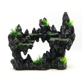 Rots met doorkijk en plateaus OS-240 - aquarium decoratie