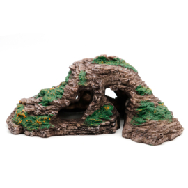 Stenen grot met begroeiing medium OS-178 - aquarium decoratie