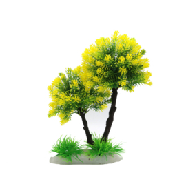 Twee bonsai bomen groen en geel OS-254 - aquarium decoratie