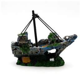 Gezonken boot / scheepswrak OS-190 - aquarium decoratie