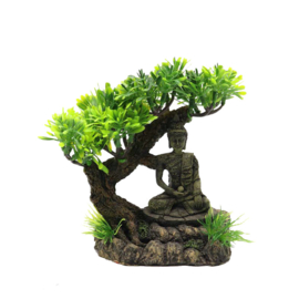 Bonsai boom met boeddhabeeld OS-292 - aquarium decoratie