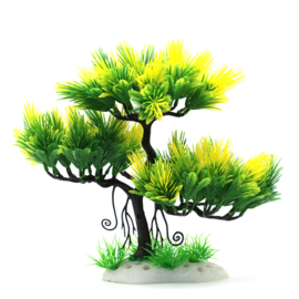 Bonsai boom groen en geel OS-256 - aquarium decoratie