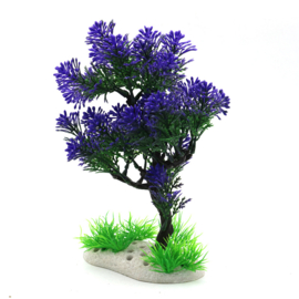 Bonsai boom groen en blauw-paars OS-247 - aquarium decoratie