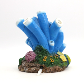 Koraal blauw met luchtaansluiting, kunstkoraal OS-150 - aquarium decoratie