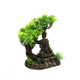 Bonsai boom met boeddhabeeld OS-292 - aquarium decoratie