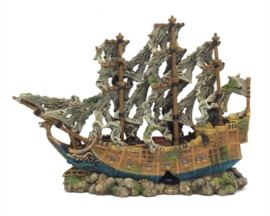 Decoratie schip Sinkin Galeon 49cm  aquarium decoratie