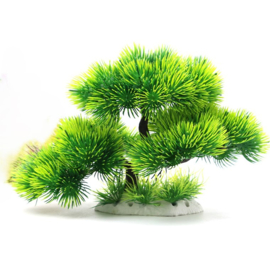 Bonsai boom lichtgroen met gras OS-221 - aquarium decoratie