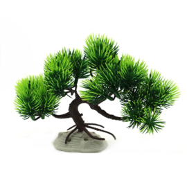 Bonsai boom donker- en lichtgroen met gebogen stam OS-222 - aquarium decoratie