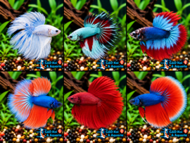 Betta splendens Half moon / Siamese kempvis man