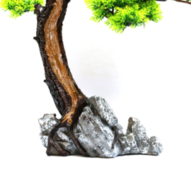 Bonsai boom met hoge stam en stenen OS-207 - aquarium decoratie