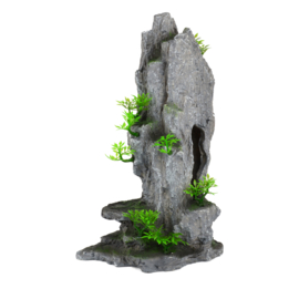 Begroeide steile rots met doorkijk en plateau OS-916 - aquarium decoratie
