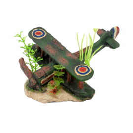 Neergestort roestig vliegtuigje OS-902 - aquarium decoratie