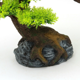 Bonsai boom met wortels op steen OS-210 - aquarium decoratie