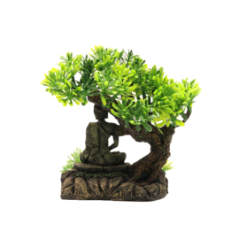 Bonsai boom met boeddhabeeld OS-292 - aquarium decoratie