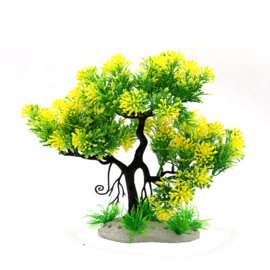 Bonsai boom groen en geel OS-246 - aquarium decoratie