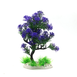 Bonsai boom groen en blauw-paars OS-247 - aquarium decoratie