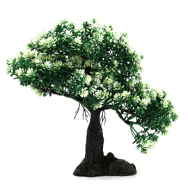Bonsai boom donkergroen met wit OS-204 - aquarium decoratie