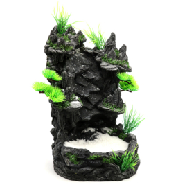 Rots met planten en zandwaterval OS-312 - aquarium decoratie