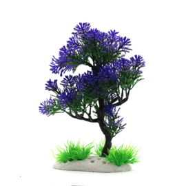 Bonsai boom groen en blauw-paars OS-247 - aquarium decoratie