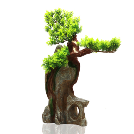 Bonsai boom op rots met doorkijk OS-308 - aquarium decoratie