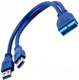 2 Ports USB 3 A Male