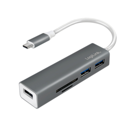 LogiLink 3 Port, USB-C + 3.0 + Cardreader