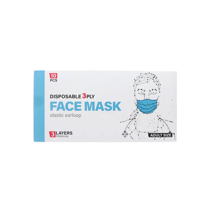 Mondmasker 3 laags, 10 stuks