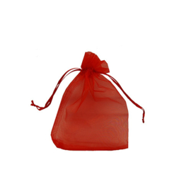 Organza zakjes rood -  50 stuks (klein)