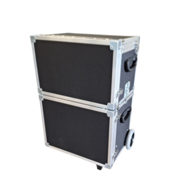 Deelbare koffer 5 cm dieper met lade (motor onder) + luxe wielen