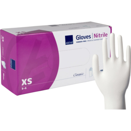 Abena Nitril handschoenen WIT maat XS