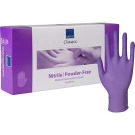Abena Nitril handschoenen PAARS, maat XS