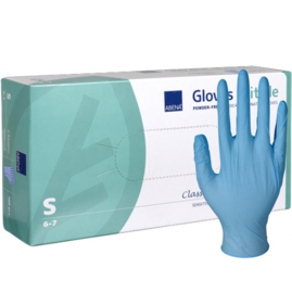 Abena Nitril handschoenen BLAUW, maat S