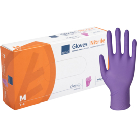 Abena Nitril handschoenen PAARS, maat M