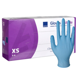 Abena Nitril handschoenen BLAUW, maat XS