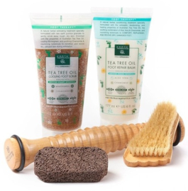 Tea Tree Olie Foot Repair Balm & Scrub  set