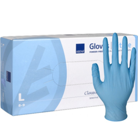 Abena Nitril handschoenen BLAUW, maat L