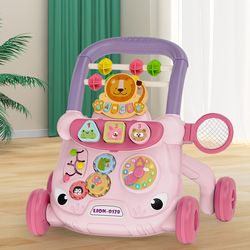 Baby Walker, Baby Loopwagen, Baby Walker met speelbord Roze