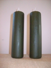 Cilinderkaars Olijfgroen 1stuks